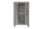 Grey Wash 2 Door Spindle Wine Cabinet - Detail