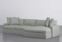 Grand Down II 2pc Mint Sectional W/Raf Oversized Chaise - Side