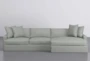 Grand Down II 2pc Mint Sectional W/Raf Oversized Chaise - Signature