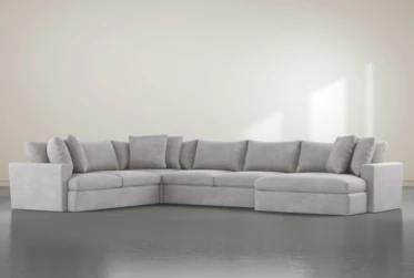 Grand Down II 4 Piece 182" Sectional With Right Arm Facing Oversized Chaise
