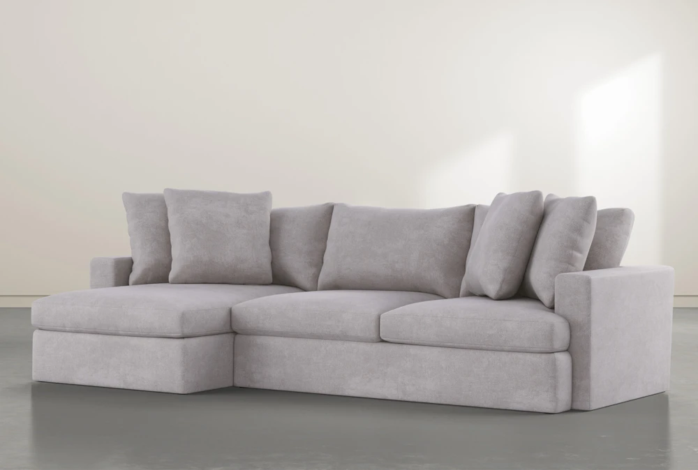 Grand Down 2 Piece 125 Sectional With, Down Sectional Sofa With Chaise