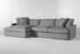 Grand Down 2 Piece 139" Sectional With Left Arm Facing Oversized Chaise - Signature