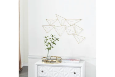 Wall Decor Gold Geotriangle