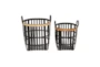 Rl Black Caged Baskets Set Of 2 - Back