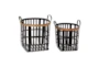Rl Black Caged Baskets Set Of 2 - Signature