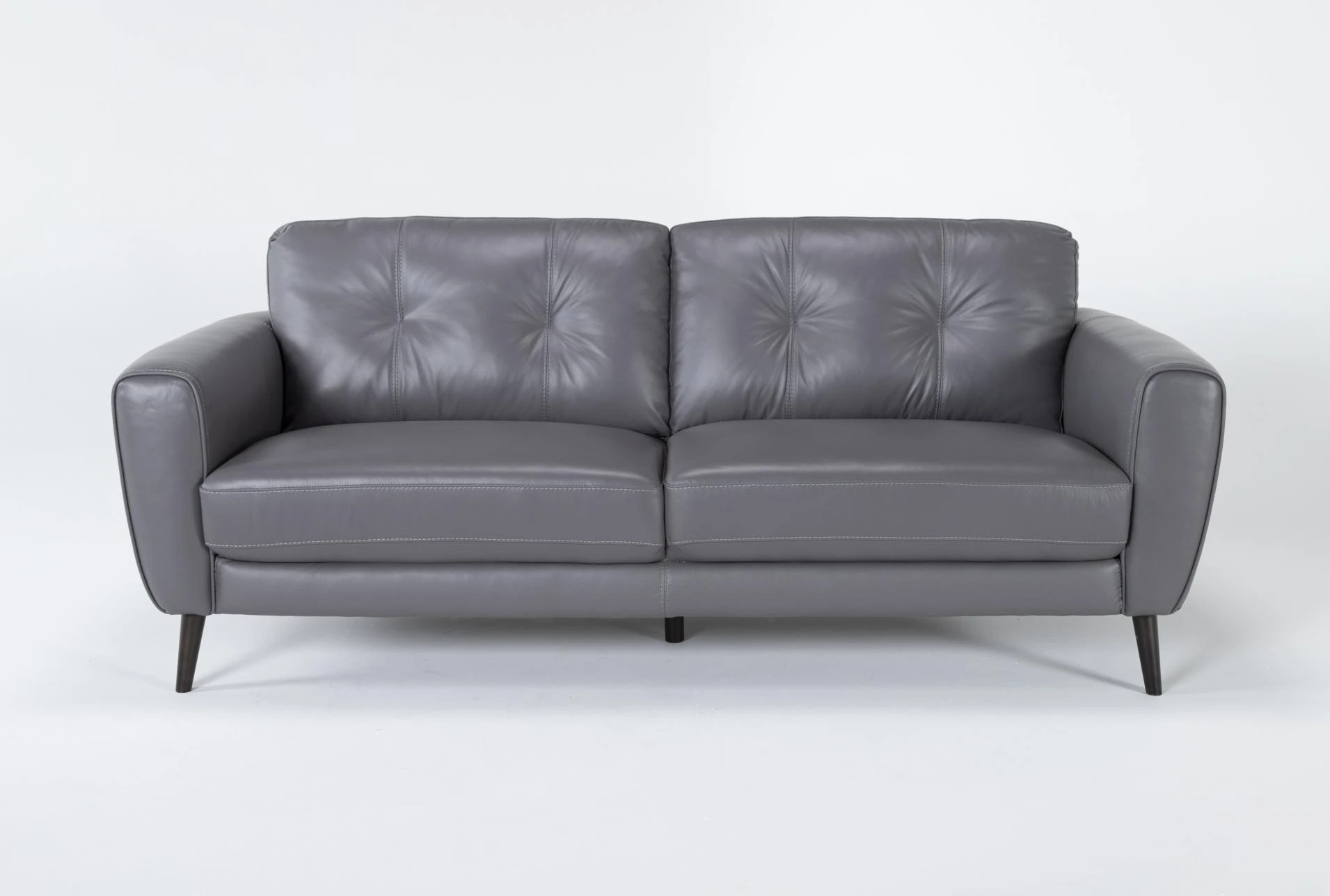 Benita Sleet Leather 81 Sofa Living, Modern Contemporary Leather Sofas