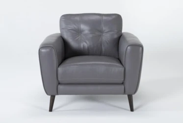 Benita Sleet Leather Chair