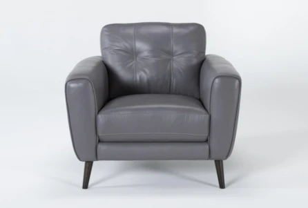 Benita Sleet Leather Chair - Main
