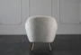 Ivory Quilted Accent Chair - Back