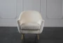 Ivory Quilted Accent Chair - Front