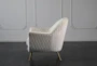 Ivory Quilted Accent Chair - Side