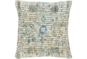 Accent Pillow-Jute Traditional Blue Pattern 18X18