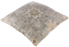 Floor Cushion-Jute Traditional Pewter 26X26