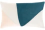 Accent Pillow-Color Block Teal/Blush 13X20 - Signature