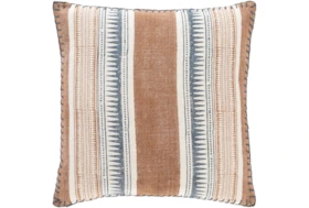 Accent Pillow-Stripe Rust/Denim 20X20