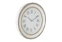24 X 24 White And Wood Roman Numeral Wall Clock - Material