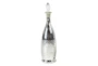 Metalic Silver Bottles With Stopper Set Of 2  - Front