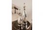 Metalic Silver Bottles With Stopper Set Of 2  - Room