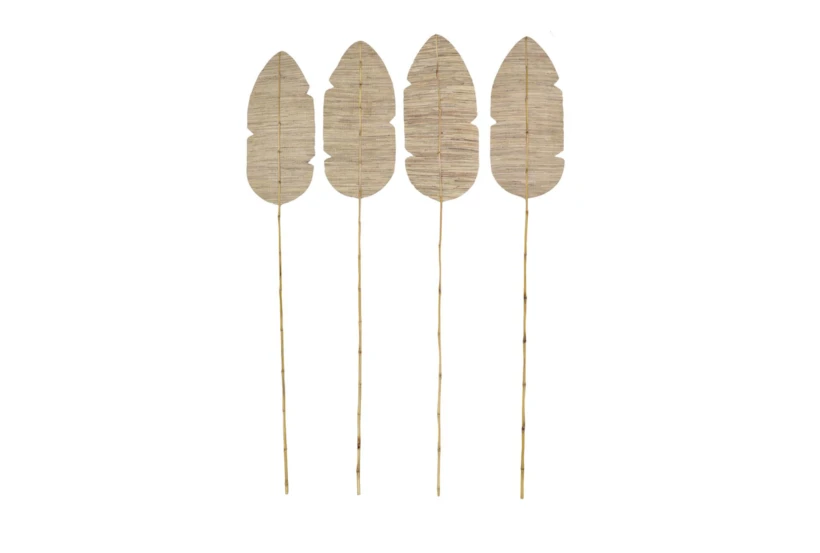 Tall Palm Leaf & Bamboo Decorative Vase Fillers Set Of 4 - 360
