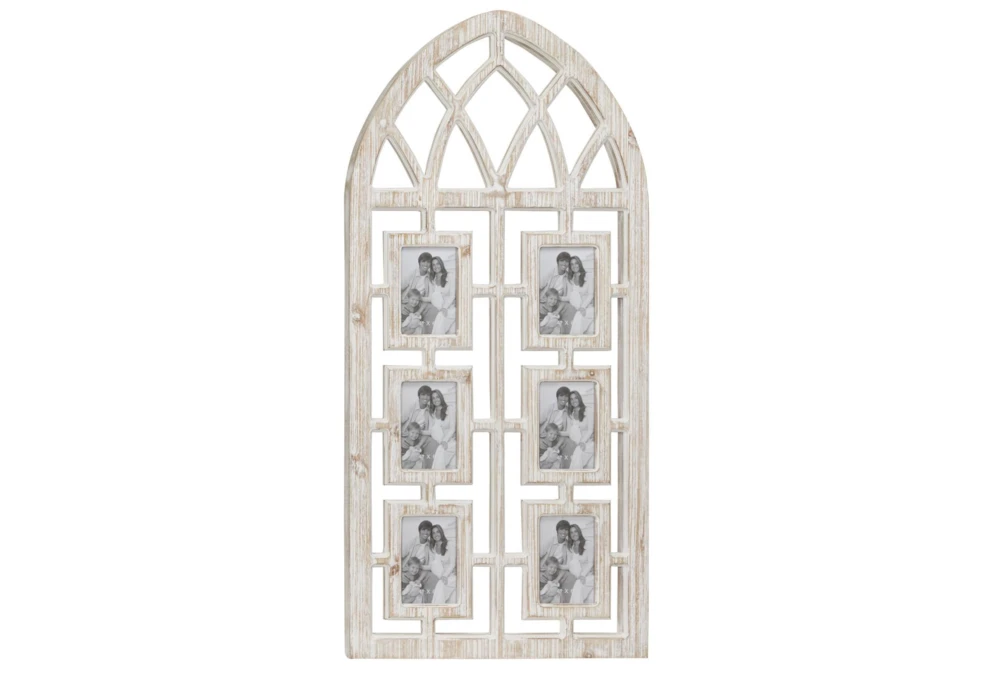 41 Inch Cathedral Wood 6 Photo Picture Frame 