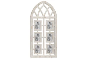 41 Inch Cathedral Wood 6 Photo Picture Frame