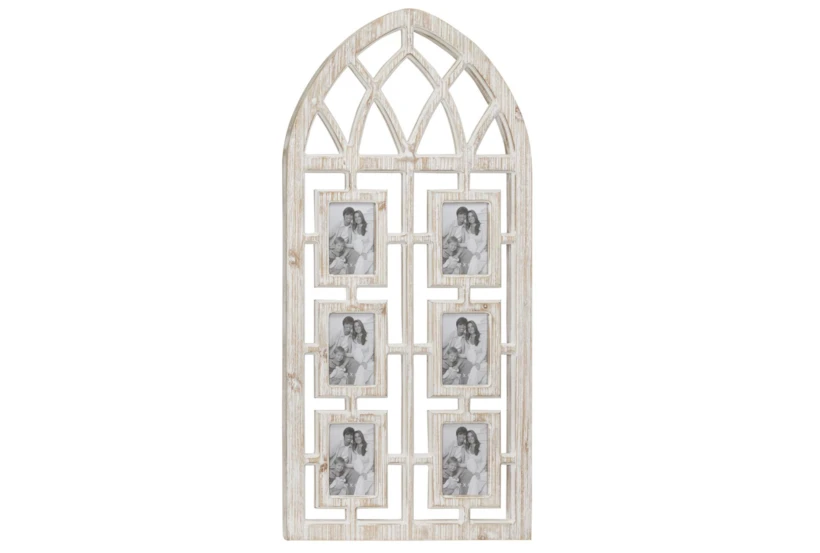 41 Inch Cathedral Wood 6 Photo Picture Frame  - 360