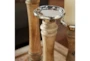 Traditional Turned Wood Candle Holders Set Of 3 - Room