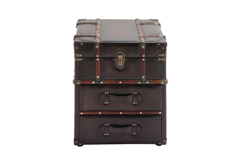 23 Inch Faux Leather Chest  - 360