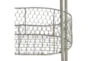 41 Inch 3 Tier White Metal Basket Stand - Detail