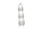 41 Inch 3 Tier White Metal Basket Stand - Front