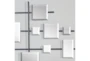 Geometric Silver Mirrored Wall Decor - Detail