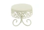 White Metal Cake Stands With Vine Accents Set Of 3  - Front