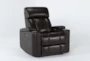Eastwood Espresso Home Theater Power Wallaway Recliner With Power Headrest - Side