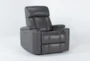 Eastwood Graphite Home Theater Power Wallaway Recliner with Power Headrest & USB - Side