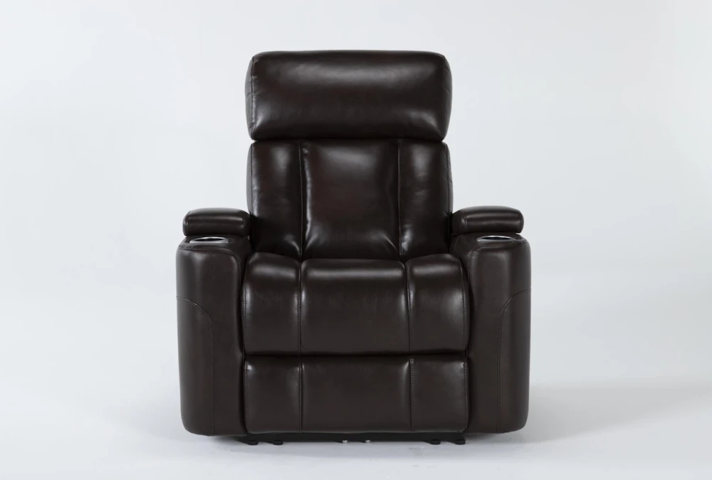 Eastwood Espresso Home Theater Power Wallaway Recliner With Power Headrest & Bluetooth