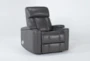 Eastwood Graphite Home Theater Power Wallaway Recliner with Power Headrest, Bluetooth & USB - Side