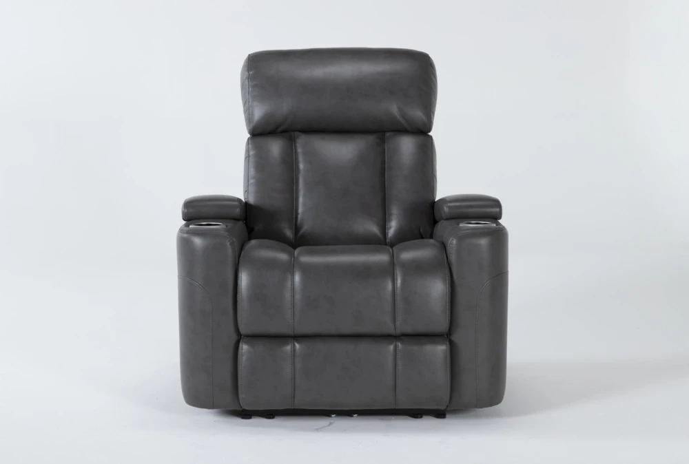 Eastwood Graphite Home Theater Power Wallaway Recliner with Power Headrest, Bluetooth & USB