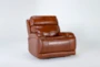 Victor Chestnut Leather Power Zero Gravity Recliner with Power Headrest & Lumbar - Side