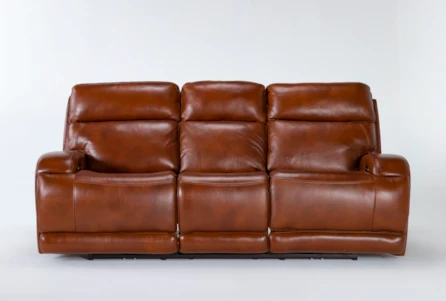 Victor Chestnut Zero Gravity 88" Power Reclining Sofa With Power Headrest & Lumbar