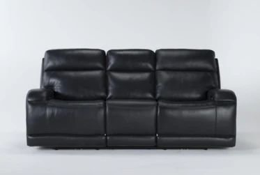 Victor Navy Zero Gravity 88" Power Reclining Sofa With Power Headrest & Lumbar