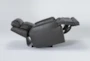 Vance  Grey Leather Power Zero Gravity Recliner with Power Headrest & Lumbar - Recline