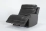 Vance Grey Leather Power Zero Gravity Right Arm Facing Recliner with Power Headrest & Lumbar - Side