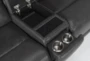 Vance Grey Leather 140" 6 Piece Zero Gravity Reclining Modular Sectional with Power Headrest, USB & Lumbar - Detail