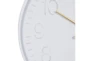 Simple White Clock With Gold Accents - Detail