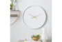 Simple White Clock With Gold Accents - Room