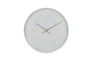 Simple White Clock With Gold Accents - Signature