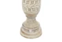 White Wash Candle Stick Set Of 3 - Detail