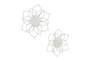 Floral Wall Decor Set Of 2 Assorted Flowers - Material
