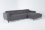 Lucas Graphite 2 Piece 115" Sectional With Right Arm Facing Chaise - Signature