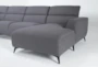 Lucas Graphite 4 Piece 145" Sectional With Left Arm Facing Chaise - Slats